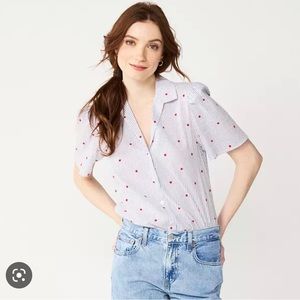 Draper James T-shirt star body suit